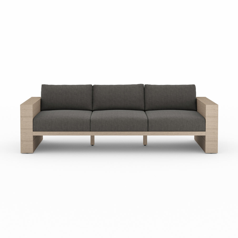 Leroy Outdoor Sofa In 96" In Brown/Charcoal