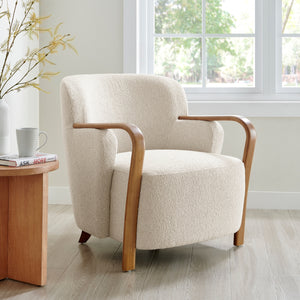Tania Boucle Accent Arm Chair, Palladian Beige
