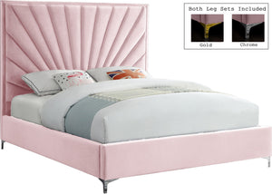 Wilfred Full Bed In Pink Velvet
