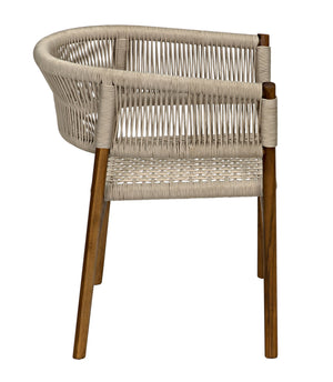 Conrad Chair, Teak with Woven Rope