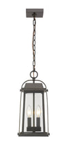 Millworks 2 Light Outdoor Chain Mount Ceiling Fixture in Oil Rubbed Bronze Finish