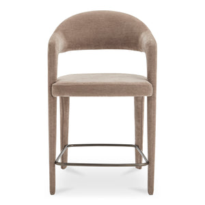 Martens Counter Stool with Barrel Back in Camel