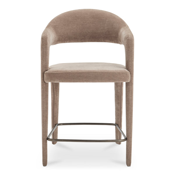 Martens Counter Stool with Barrel Back in Camel