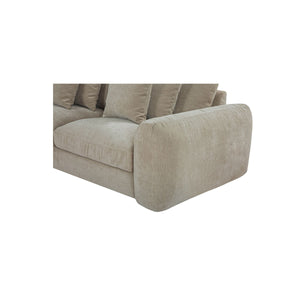 Moe's Berga Left Sectional in Grey