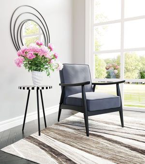 Luna Round Mirror Black