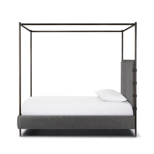 Anderson Canopy King Bed - Knoll Charcoal