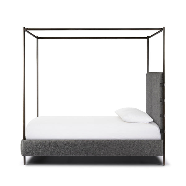 Anderson Canopy King Bed - Knoll Charcoal