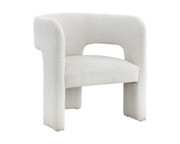 ISIDORE LOUNGE CHAIR - COPENHAGEN WHITE