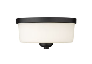 Arlington 2 Light Flush Mount in Matte Black Finish