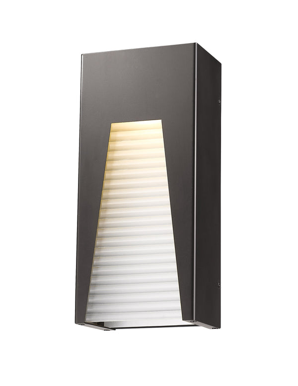 Millenial 1 Light Outdoor Wall Light in Bronze Silver Finish