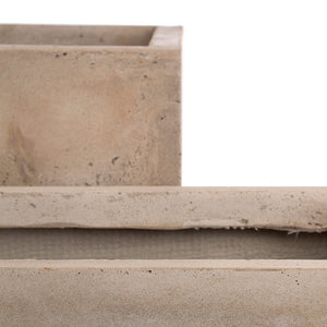 Urbano Rectangle Fiber Clay Set/2 Planters