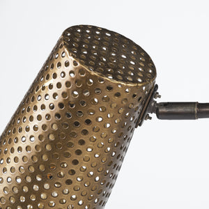 Wesley I 11x10.2 Gold Toned Perforated Metal Cone Wall Sconce