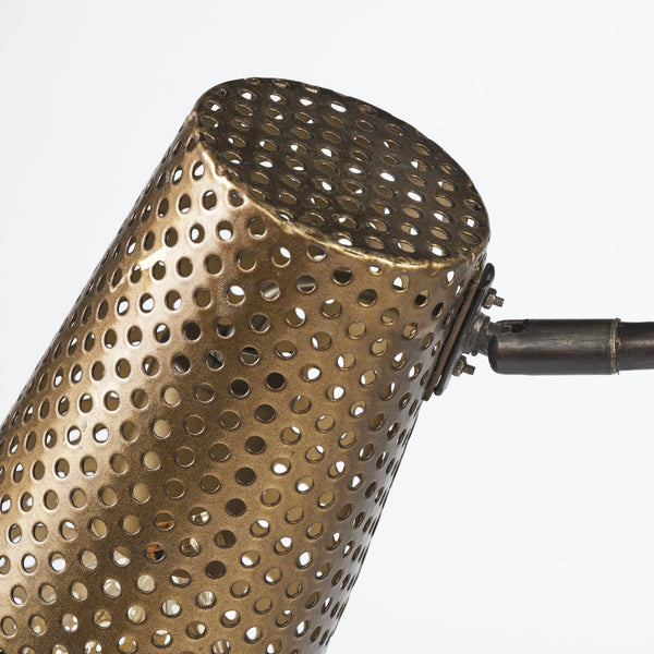 Wesley I 11x10.2 Gold Toned Perforated Metal Cone Wall Sconce