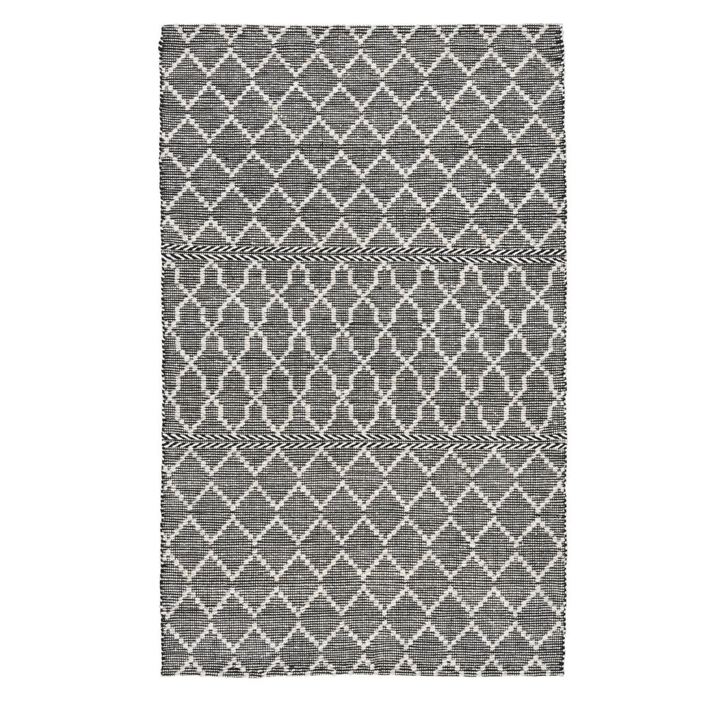 Classic Home Sonora Rug 8'x10' - Black & Ivory, Recycled Fibers