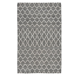 Classic Home Sonora Rug 8'x10' - Black & Ivory, Recycled Fibers