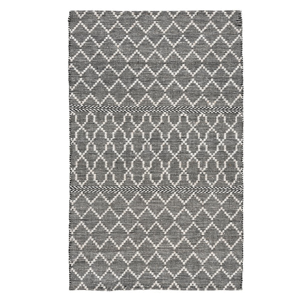 Classic Home Sonora Rug 8'x10' - Black & Ivory, Recycled Fibers