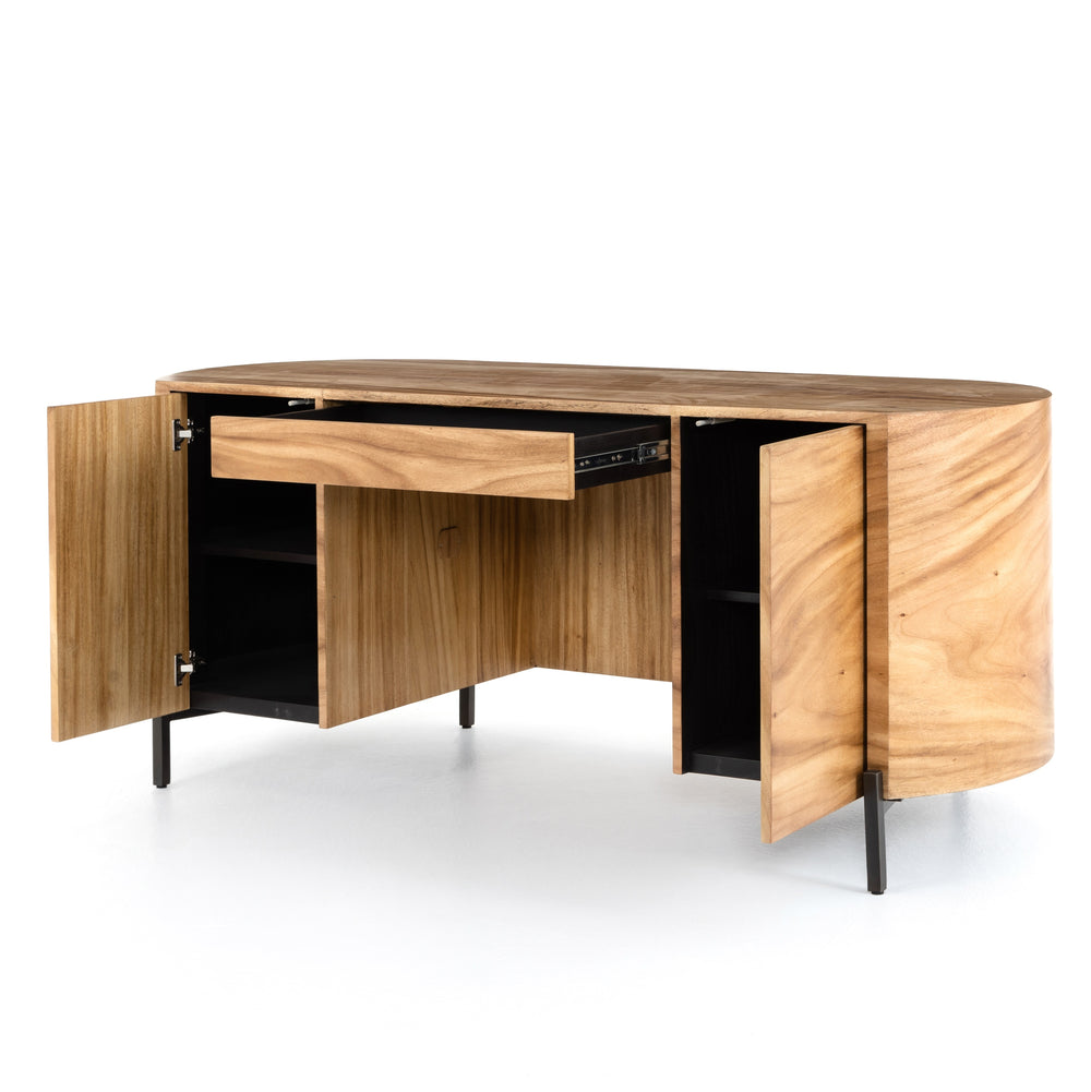 Lunas Executive Desk In Gold Guanacaste