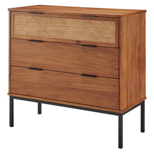 Caine Rattan Chest 3 Drawers In Brown