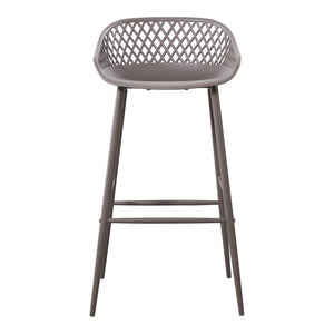 Moe's Piazza Outdoor Barstool Set of 2 in Grey