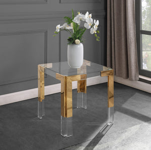 Alberto End Table In Gold