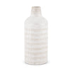 Tisha Large White W/ Terracotta Distressing Metal Vase