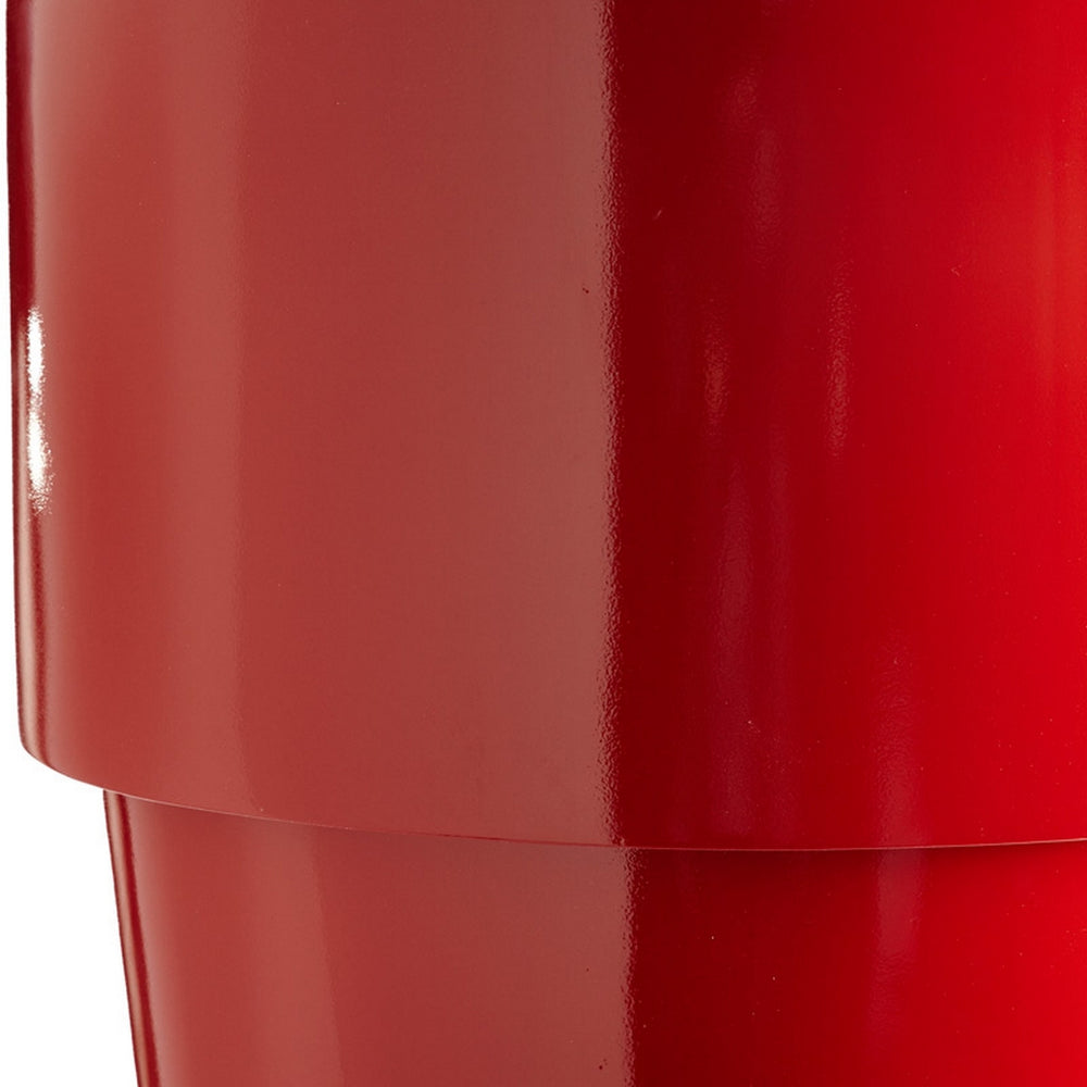 Fiberglass Santiago Floor Planter, Red