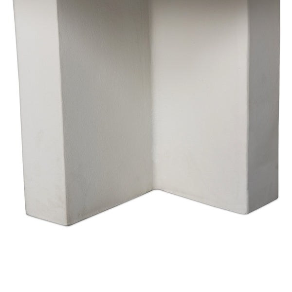 Terrell Outdoor Coffee Table - Matte White Cast Aluminum