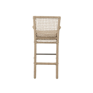 Brisbane Bar Stool - Natural Woven Frame with Olefin Cushion