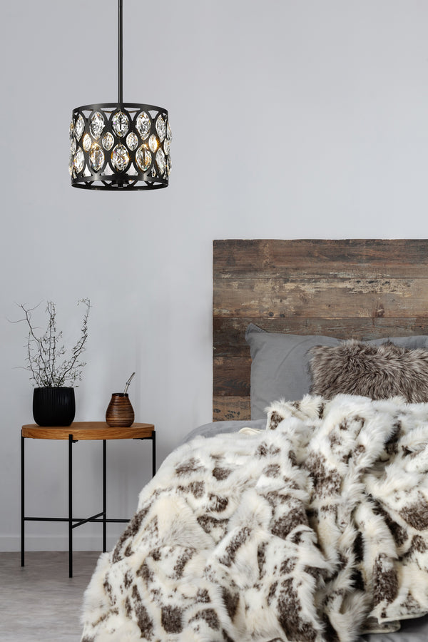Dealey 3 Light Chandelier in Matte Black Finish
