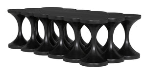 Jericho Mahogany Coffee Table in Hand-Rubbed Black