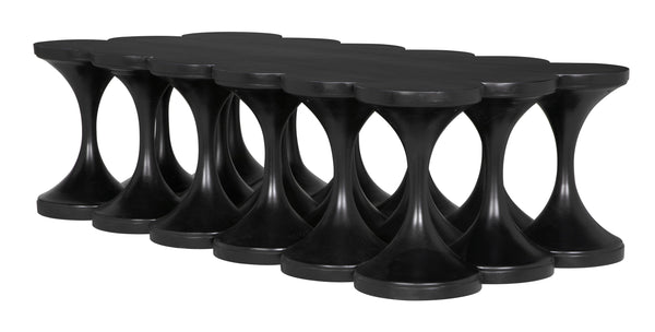 Jericho Mahogany Coffee Table in Hand-Rubbed Black