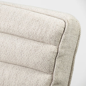 Ajax II Cream Fabric W/ Brown Wooden Frame Accent Chair