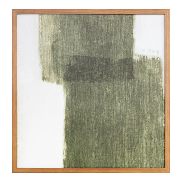 Brush Framed Painting with Pine Wood