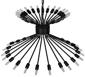 Mancini Chandelier, Black Steel