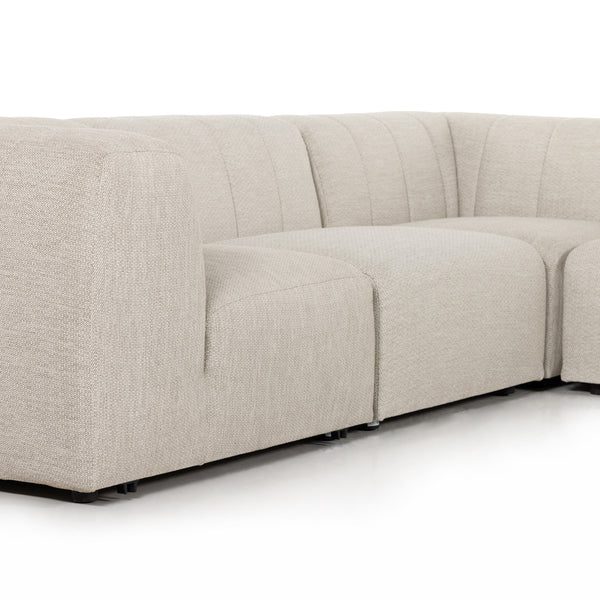 Gwen Outdoor 5 Pc Sectional In Faye Sand