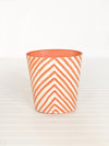 OVAL WASTEBASKET ZEBRA ORANGE/CREAM