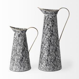 Colette Large Black/White Patterned Vase