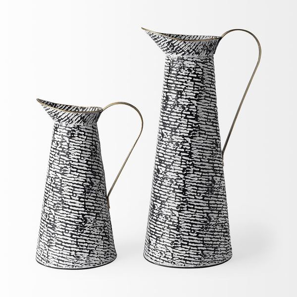 Colette Large Black/White Patterned Vase
