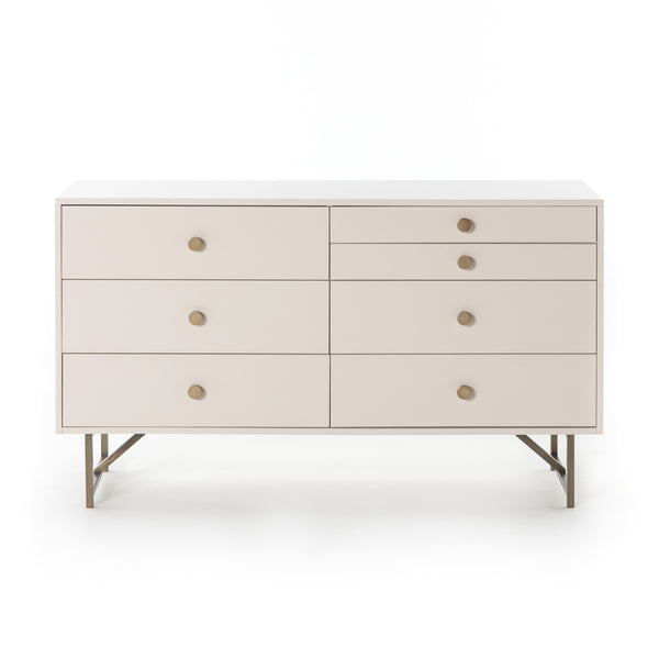 Van 7 Drawer Dresser In Matte Alabaster