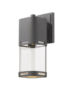 Lestat 1 Light Outdoor Wall Light in Black Finish