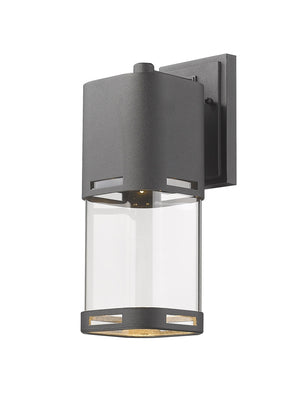 Lestat 1 Light Outdoor Wall Light in Black Finish