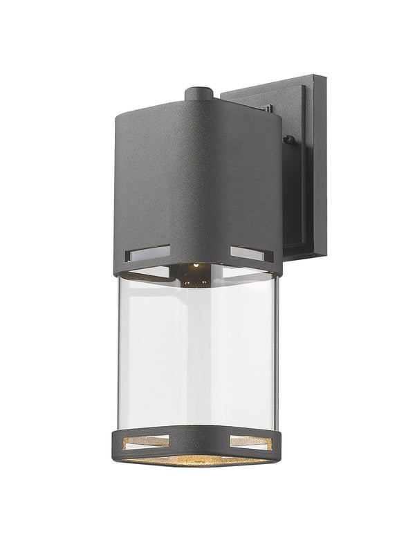 Lestat 1 Light Outdoor Wall Light in Black Finish