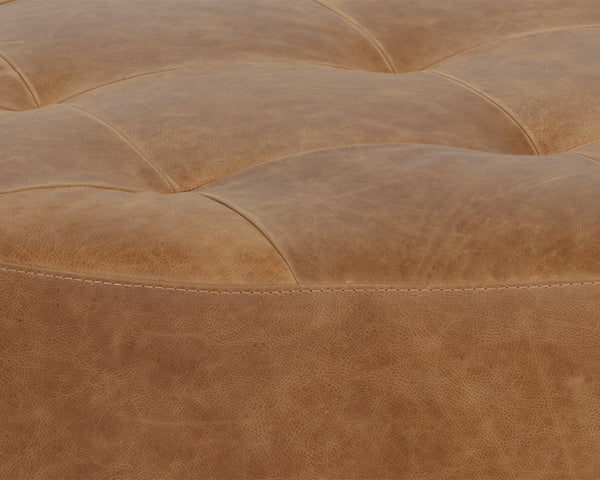 NILDA OTTOMAN - CAMEL LEATHER