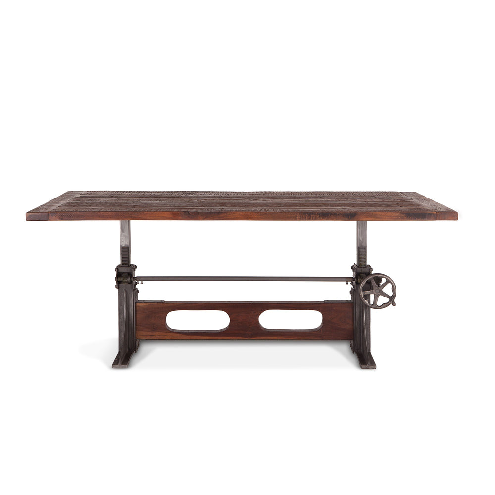 Manchester 84-Inch Adjustable Reclaimed Teak Wood Dining Table
