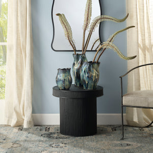 Taylor Bamboo Side Accent Table, Black