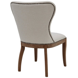 Dorsey Fabric Chair Drift Wood Legs In Cardiff Cream 