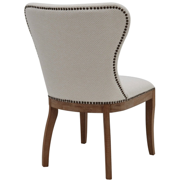 Dorsey Fabric Chair Drift Wood Legs In Cardiff Cream 
