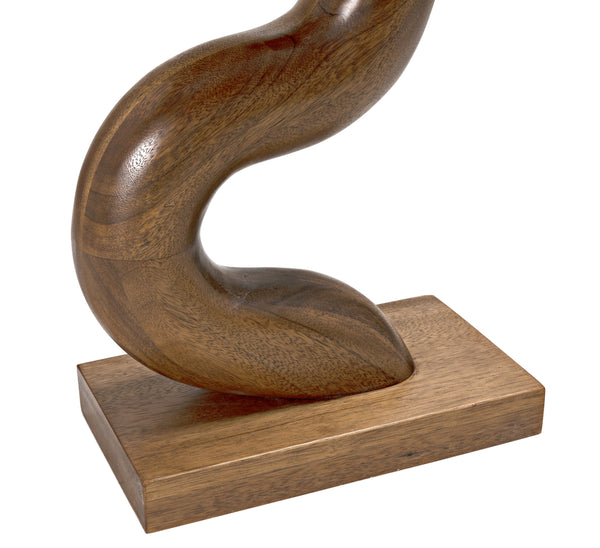 Asclepius Dark Walnut Sculpture