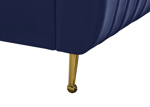 Marcos King Bed In Navy Velvet