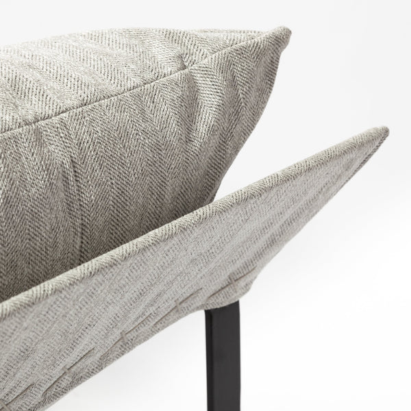 Guilia Frost Gray With Metal Frame Sling Accent Chair